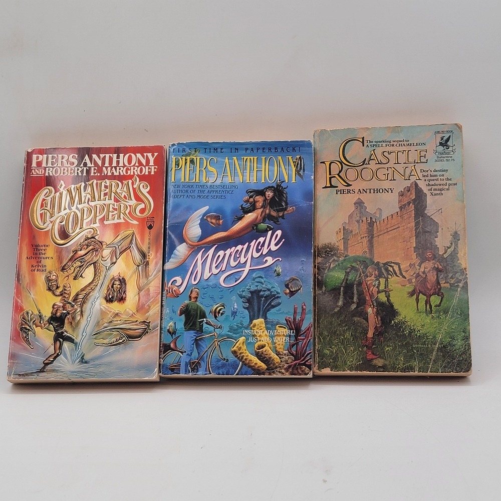 Piers Anthony Castle Roogna Mercycle Chimaeras Copper Paperback Lot‎ Fair